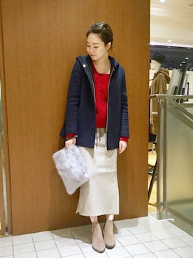 「Khaju（カージュ）のアイテム（その他アウター）」を使った、岩崎さん（レディース・160cm）の秋コーディネート