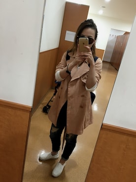 「SELECT.（セレクト）のアイテム（ジャケット/アウター）」を使った、Amiさん（レディース・152cm）の春コーディネート
