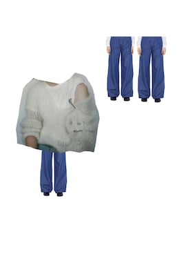 「cat copyのアイテム（デニムパンツ、ブルー系）」を使った、MAIKOさん（レディース・162cm）の秋コーディネート