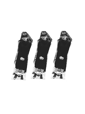 「AMERICAN RAG CIE（アメリカンラグシー）のAMERICAN RAG CIEバルキーフリンジニットワンピース【WEB限定】/212-LAN-B5824Z（ワンピース、ブラック系）」を使った、MAIKOさん（レディース・162cm）の冬コーディネート