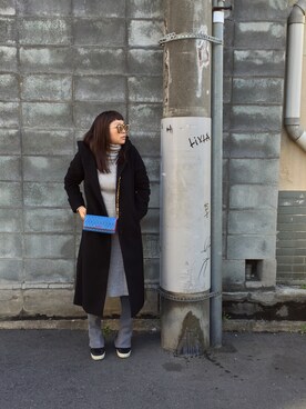 「g.v.g.v.」｜「アイテム（その他アウター）」を使った、MAIKOさん（レディース・162cm）の冬コーディネート