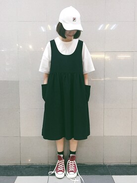 「CONVERSE（コンバース）のアイテム（スニーカー、その他）」を使った、twiggyさん（レディース）の冬コーディネート