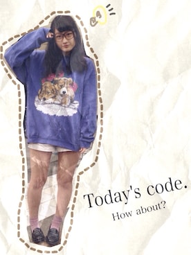 「TIME（タイム）のアイテム」を使った、ぱっぴんさん（レディース・163cm）の冬コーディネート