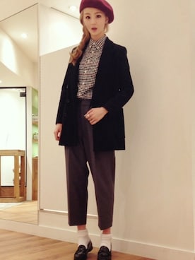 「beautiful people（ビューティフルピープル）のアイテム（その他アウター）」を使った、allyさん（レディース・170cm）の秋コーディネート
