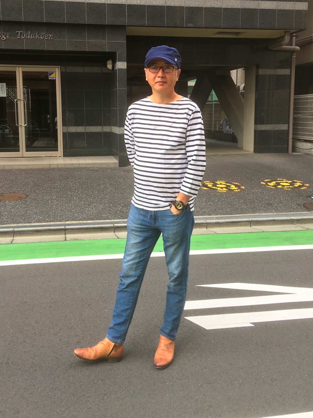 「BEAMSのアイテム（キャップ、ブルー系）」を使った、HiRo🇺🇸さん（メンズ・178cm）の秋コーディネートの1枚目の写真