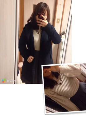 「amelier MAJESTIC LEGON（アメリエルマジェスティックレゴン）のアイテム（その他アウター）」を使った、NONOさん（レディース・155cm）の冬コーディネート