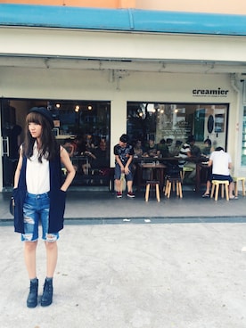 「streetsnap」｜「アイテム（キャップ）」を使った、Hsin-Ting Hsuさん（レディース・164cm）の冬コーディネート