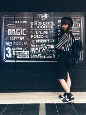 「streetsnap」｜「アイテム（キャップ）」を使った、Hsin-Ting Hsuさん（レディース・164cm）の冬コーディネート