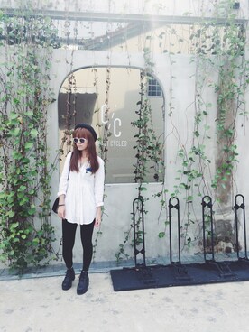 「streetsnap」｜「アイテム（キャップ）」を使った、Hsin-Ting Hsuさん（レディース・164cm）の冬コーディネート