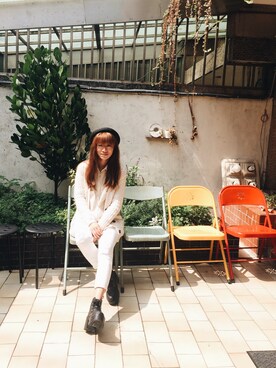 「streetsnap」｜「アイテム（キャップ）」を使った、Hsin-Ting Hsuさん（レディース・164cm）の春コーディネート