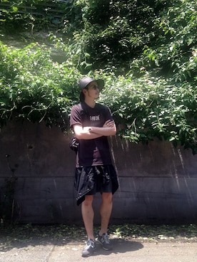 「CASH CA（カシュカ）のアイテム」を使った、hidetsuguさん（メンズ・181cm）の夏コーディネート