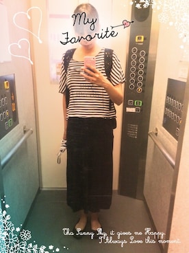 「コスモ」｜*umi*さん（レディース・163cm）の夏コーディネート