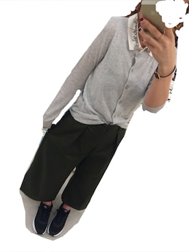 「SLOBE IENA（スローブイエナ）のNIKE エアマックスインビガー（スニーカー）」を使った、もここさん（レディース・152cm）の秋コーディネート