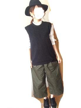 「SLOBE IENA（スローブイエナ）のNIKE エアマックスインビガー（スニーカー）」を使った、もここさん（レディース・152cm）の秋コーディネート