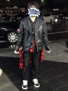 「MICHEL KLEIN（ミッシェル・クラン）のアイテム」を使った、Takuya Hisataniさん（メンズ・163cm）の冬コーディネート