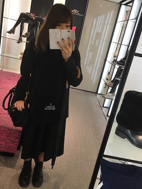 「ショッピング」｜「アイテム（レインシューズ）」を使った、Aniesさん（レディース・164cm）の冬コーディネート