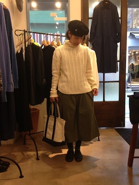 「doux bleu （ドゥーブルー）のアイテム」を使った、douxbleu吉祥寺店さん（レディース・150cm）の秋コーディネート