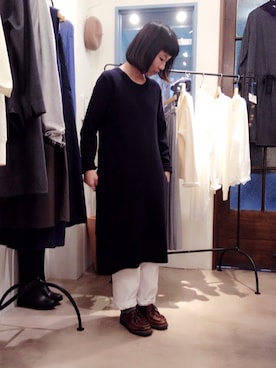 「YARRA（ヤラ）のアイテム」を使った、douxbleu吉祥寺店さん（レディース・153cm）の秋コーディネート