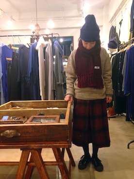 「Black Sheep（ブラックシープ）のアイテム」を使った、douxbleu吉祥寺店さん（レディース・150cm）の秋コーディネート