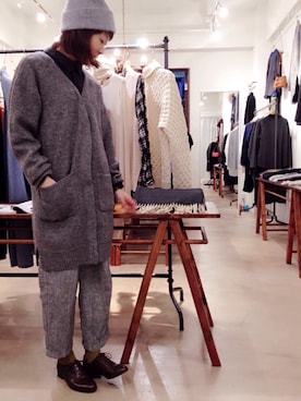 「ロングカーディガン」｜douxbleu吉祥寺店さん（レディース・153cm）の秋コーディネート