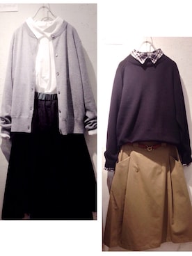 「doux bleu （ドゥーブルー）のアイテム」を使った、douxbleu吉祥寺店さん（レディース・160cm）の秋コーディネート