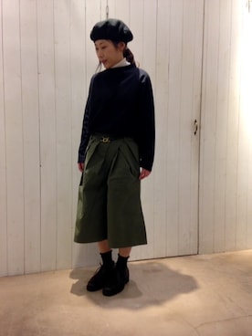 「doux bleu （ドゥーブルー）のアイテム」を使った、douxbleu吉祥寺店さん（レディース・151cm）の秋コーディネート