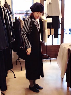 「CROWN（クラウン）のアイテム」を使った、douxbleu吉祥寺店さん（レディース・153cm）の春コーディネート