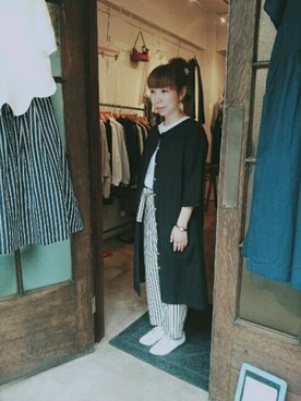 「doux bleu （ドゥーブルー）のアイテム」を使った、douxbleu吉祥寺店さん（レディース・154cm）の夏コーディネート