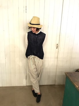 「La Tenace（ラテナーチェ）のアイテム」を使った、douxbleu吉祥寺店さん（レディース・158cm）の夏コーディネート