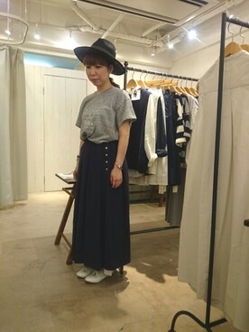 「doux bleu （ドゥーブルー）のアイテム」を使った、douxbleu吉祥寺店さん（レディース・154cm）の夏コーディネート