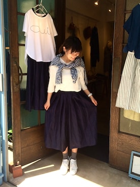 「青×白」｜douxbleu吉祥寺店さん（レディース・154cm）の夏コーディネート