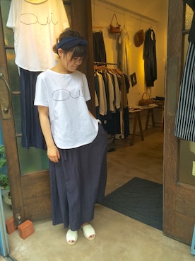 「doux bleu （ドゥーブルー）のアイテム」を使った、douxbleu吉祥寺店さん（レディース・154cm）の夏コーディネート