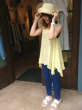 「doux bleu （ドゥーブルー）のアイテム」を使った、douxbleu吉祥寺店さん（レディース・154cm）の夏コーディネート