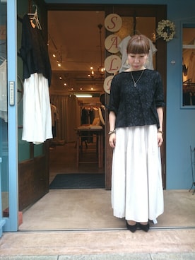 「doux bleu （ドゥーブルー）のアイテム」を使った、douxbleu吉祥寺店さん（レディース・154cm）の夏コーディネート