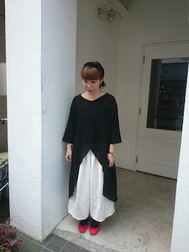 「doux bleu （ドゥーブルー）のアイテム」を使った、douxbleu吉祥寺店さん（レディース・154cm）の夏コーディネート