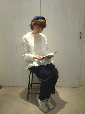 「doux bleu （ドゥーブルー）のアイテム」を使った、douxbleu吉祥寺店さん（レディース・154cm）の夏コーディネート
