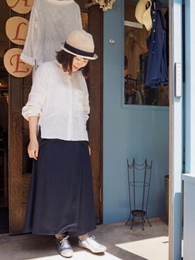 「La Tenace（ラテナーチェ）のアイテム」を使った、douxbleu吉祥寺店さん（レディース・153cm）の夏コーディネート