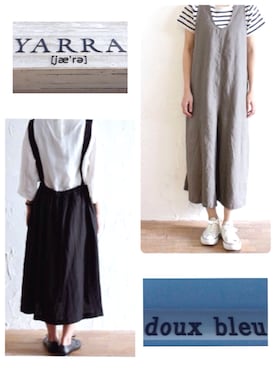 「YARRA（ヤラ）のアイテム（オールインワン・サロペット）」を使った、douxbleu吉祥寺店さん（レディース・160cm）の夏コーディネート