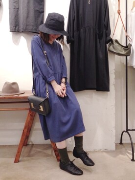 「doux bleu （ドゥーブルー）のアイテム」を使った、douxbleu吉祥寺店さん（レディース・153cm）の秋コーディネート