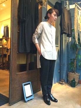 「doux bleu （ドゥーブルー）のアイテム」を使った、douxbleu吉祥寺店さん（レディース・158cm）の秋コーディネート