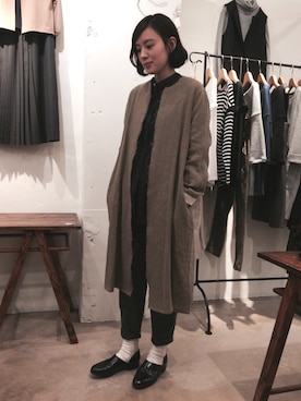 「doux bleu （ドゥーブルー）のアイテム」を使った、douxbleu吉祥寺店さん（レディース・158cm）の秋コーディネート