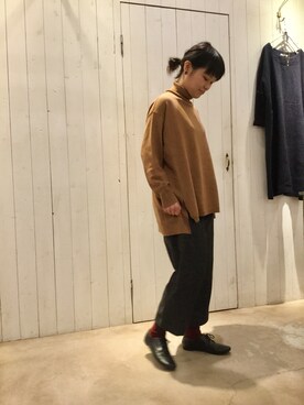 「doux bleu （ドゥーブルー）のアイテム」を使った、douxbleu吉祥寺店さん（レディース・154cm）の秋コーディネート