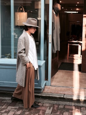 「ハットコーデ」｜「アイテム（ジャケット/アウター）」を使った、douxbleu吉祥寺店さん（レディース・158cm）の秋コーディネート