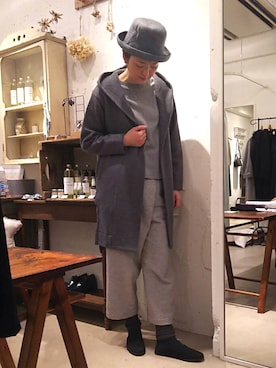 「Odds（オッズ）のアイテム（帽子）」を使った、douxbleu吉祥寺店さん（レディース・170cm）の秋コーディネート