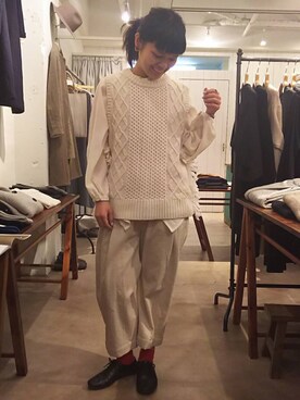 「doux bleu （ドゥーブルー）のアイテム」を使った、douxbleu吉祥寺店さん（レディース・156cm）の秋コーディネート