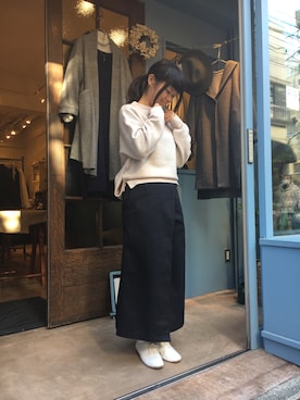 「ラップスカート」｜douxbleu吉祥寺店さん（レディース・154cm）の秋コーディネート