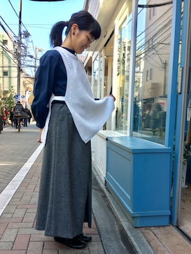「doux bleu （ドゥーブルー）のアイテム」を使った、douxbleu吉祥寺店さん（レディース・154cm）の秋コーディネート
