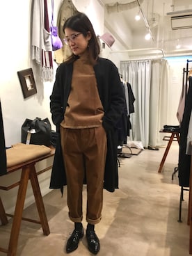 「doux bleu （ドゥーブルー）のアイテム」を使った、douxbleu吉祥寺店さん（レディース・158cm）の秋コーディネート