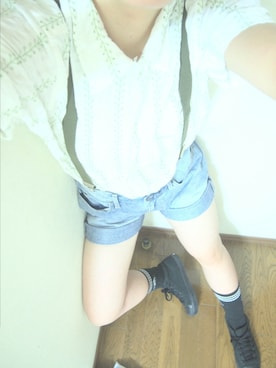 「LIGHT ON THE PATH（ライトオンザパス）のアイテム（パンツ）」を使った、hatptさん（レディース・165cm）の夏コーディネート
