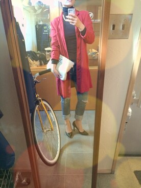 「黒タートルネック」｜「アイテム（カバーオール）」を使った、akane＊さん（レディース・163cm）の秋コーディネート